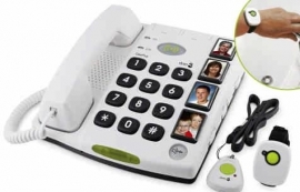 Telefoon met fototoetsen voor slechtzienden - Doro huistelefoon met alarmfunctie