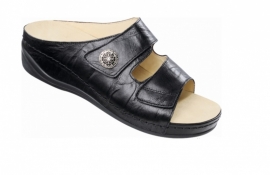 Slipper voor opgezwollen voeten met klittenband, Comfortslippers - Ortho-lady