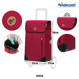 Boodschappentrolley voor de trap, Scala Traploper Shopper Sofia rood