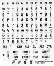 Braille toetsenbordstickers wit (683158)