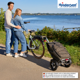 Boodschappenwagen met extra grote luchtbanden, Tura Shopper Fado 3.0 olijf