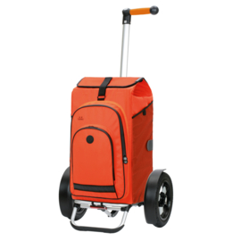 Boodschappenwagen met extra grote luchtbanden, Tura Shopper Hydro 3.0 oranje