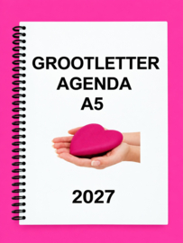 Grootletter agenda A5 - 2027 voor Alzheimer en Dementie, agenda met grote letters