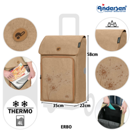 Boodschappenwagen met zitje, Komfort Shopper Erbo beige