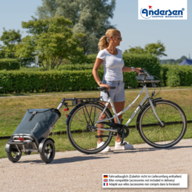 Boodschappenwagen met extra grote luchtbanden, Tura Shopper Ortlieb antraciet