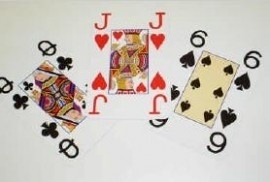 Opti speelkaarten voor slechtzienden met extra grote cijfers en letters, 2 sets (694646)