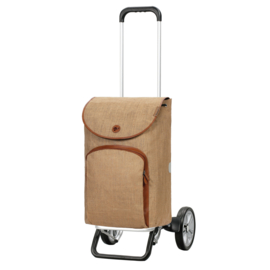 Lichte boodschappenwagen van aluminium, Alu Star Shopper Reik beige