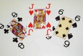 Opti speelkaarten voor slechtzienden met extra grote cijfers en letters, 2 sets - 694646