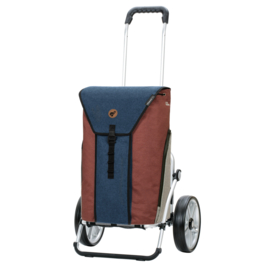 Boodschappenwagen met grote wielen met kogellagers, Royal Shopper Oli.P 2.0 blauw