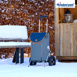 Boodschappenwagen met luchtbanden, Royal Shopper Famke blauw