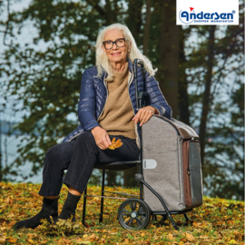Boodschappenwagen met zitje, Komfort Shopper Holk grijs