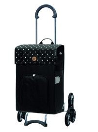 Boodschappenwagen, boodschappentrolley voor de trap, Scala Shopper Treppensteiger Malit Zwart