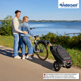 Boodschappenwagen met extra grote luchtbanden, Tura Shopper Fado 3.0 zwart