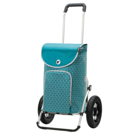 Boodschappenwagen met extra grote luchtbanden van 29 cm, Royal Shopper Famke petrol