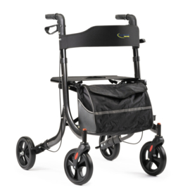 Lichtgewicht rollator met stokhouder en rugband - MM-Light