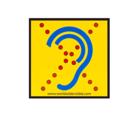 Sticker voor slechthorenden, Limited Hearing reflecterende sticker