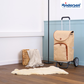 Lichte boodschappenwagen van aluminium, Alu Star Shopper Reik beige