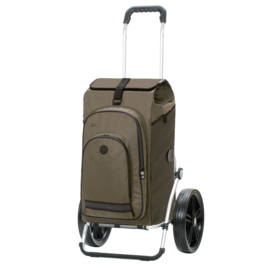 Boodschappenwagen met extra grote kogellager-wielen van 29 cm, Royal Shopper Hydro 3.0 olijf