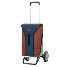 Lichte boodschappenwagen van aluminium, Alu Star Shopper Oli.P 2.0 blauw