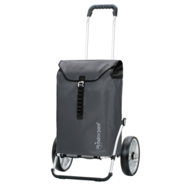 Boodschappenwagen met grote wielen met kogellagers, Royal Shopper Ortlieb antraciet