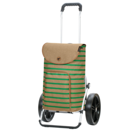 Boodschappenwagen met extra grote kogellager-wielen van 29 cm, Royal Shopper Eske groen