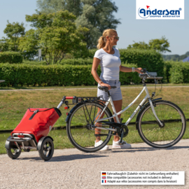 Boodschappenwagen met extra grote luchtbanden, Tura Shopper Ortlieb rood