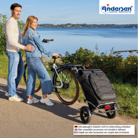 Boodschappenwagen met grote wielen en spatborden, Royal Shopper Plus Fado 3.0 zwart