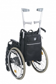 Rolstoeltas en krukhouder in één, tas voor rolstoel of scootmobiel