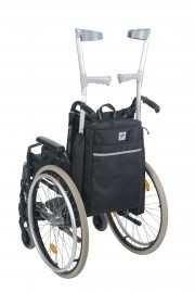 Tas en krukhouder in één, tas voor rolstoel of scootmobiel