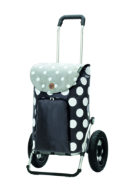 Boodschappenwagen met extra grote luchtbanden van 29 cm, Royal Shopper Dots Grijs