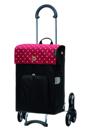 Boodschappenwagen, boodschappentrolley voor de trap, Scala Shopper Treppensteiger Malit Rood