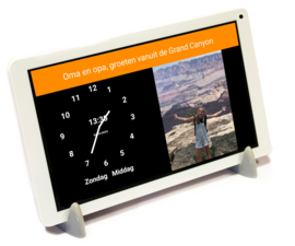Kalenderklok analoog Extra Groot met beeldbellen en weergave dagdeel, dag en datum