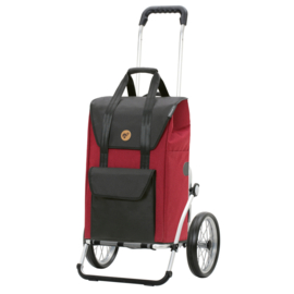 Boodschappenwagen met grote wielen met metalen spaken, Royal Shopper Senta 2.0 rood