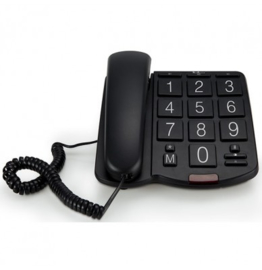 Vaste eenvoudige telefoon met extra grote toetsen en grote cijfers