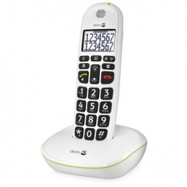 Telefoon voor slechtzienden, Doro loop telefoon (Dect) 110 Wit met grote toetsen - DOPE110-W