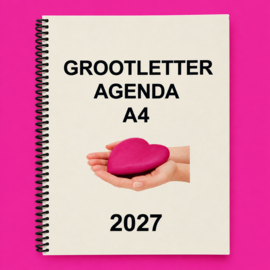 Grootletter agenda - A4 2027, agenda met grote letters en cijfers