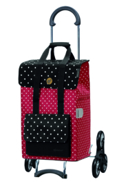 Boodschappenwagen, boodschappentrolley voor de trap, Scala Shopper Treppensteiger Rul Rood