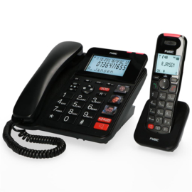 Combinatie van vaste en draadloze telefoon met grote toetsen, fototoetsen en antwoordapparaat - Fysic FX-8025