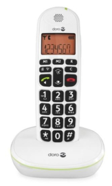 Draadloze (dect) telefoon met grote toetsen, Doro 100w, wit - DOPE100W-W