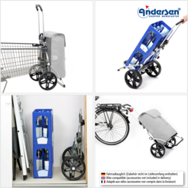 Boodschappenwagen met grote 3-spaken wielen, Royal Shopper Senta 2.0 rood