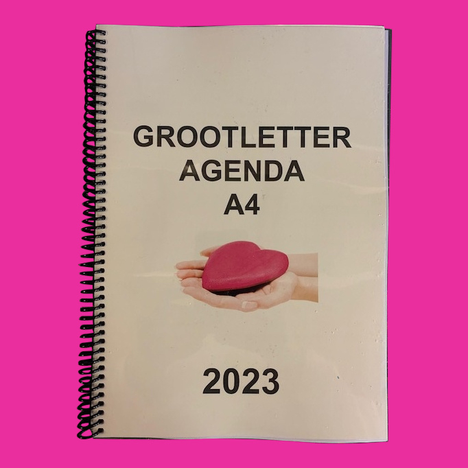 Herrie Aardewerk Gronden Grootletter agenda 2023 in A4 formaat met dik papier