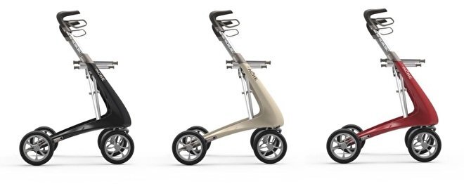 Lichtste rollator ter wereld, de Ultra lichtgewicht carbon rollator van 4,95 kg met verborgen remkabels