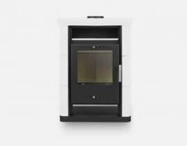 Betegelde Witte Houtkachel | Nordflam Arta (5-8 KW)