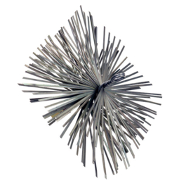 Basic Schoorsteenveegset 7.2 meter, staalborstel universeel - Zwart