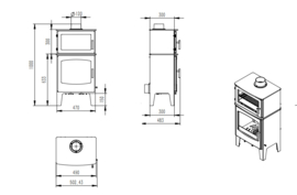 Casiple TC-0819L met Oven stove (lange benen)