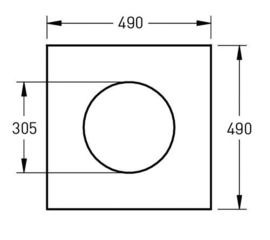DW-250/300 mm centreerplaat plat