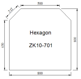 Kachelvloerplaat zeskant 800 x 800 x 6 mm