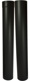 EW/Ø130mm Kachelpaspijp set 105 - 195cm (zon. verjonging)  Kleur: zwart