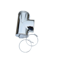 ISOTUBE Plus Twist Lock 150|200 T-stuk met dop met klemband