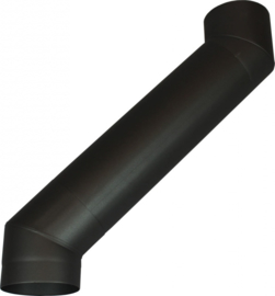 EW/Ø150 2mm Kachelpijp versleping 2x Bochten  45gr met 50cm - zwart